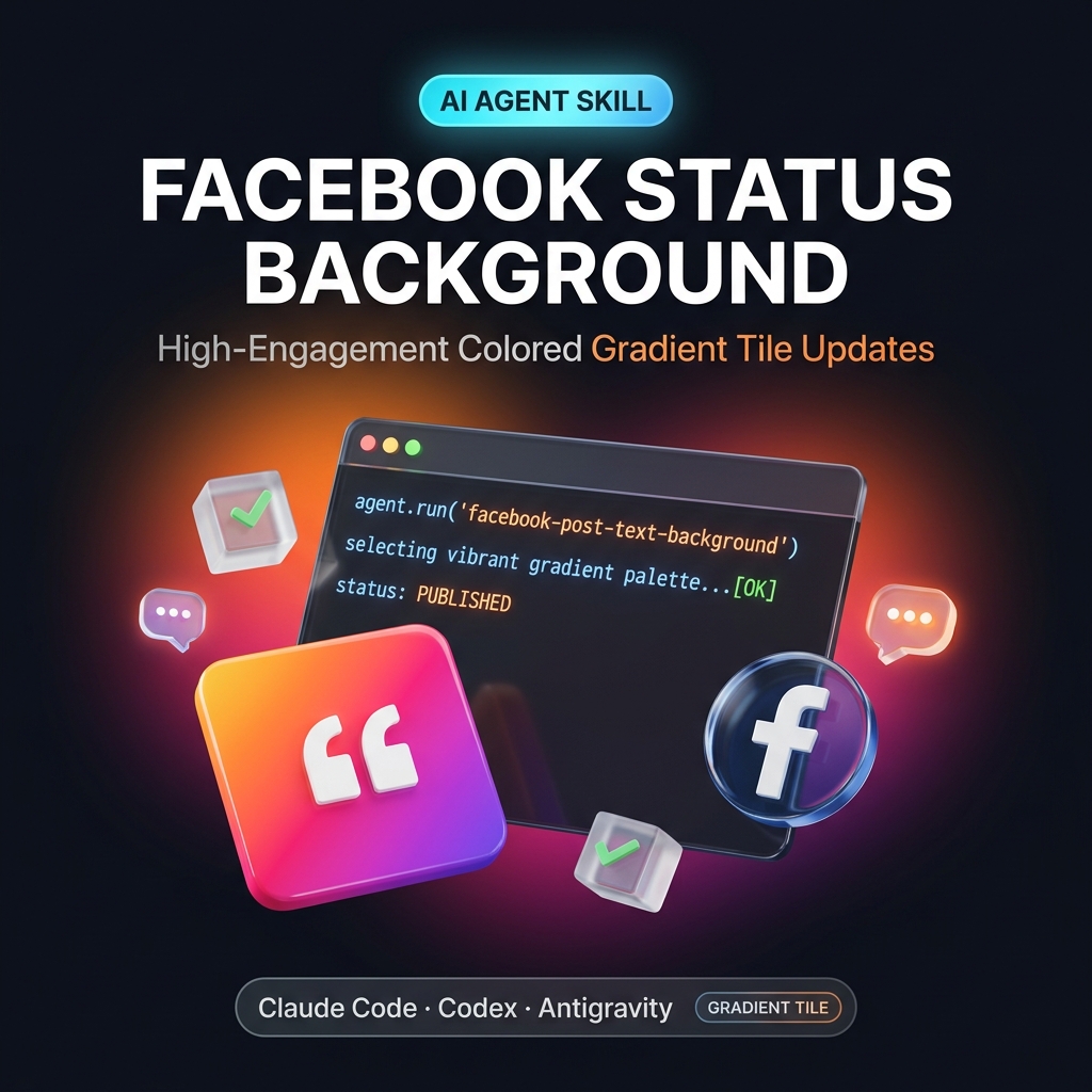 Facebook Text on Background Skill
